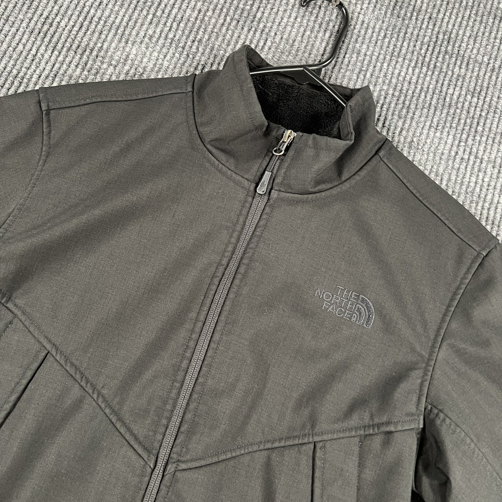 North Face Jacket Mens Medium Black Full Zip Polyester Soft Fleece Lined Outdoor